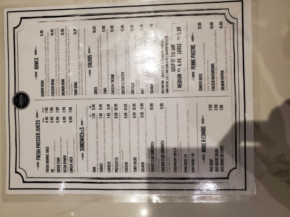 Crema Gourmet Photo Menu 4