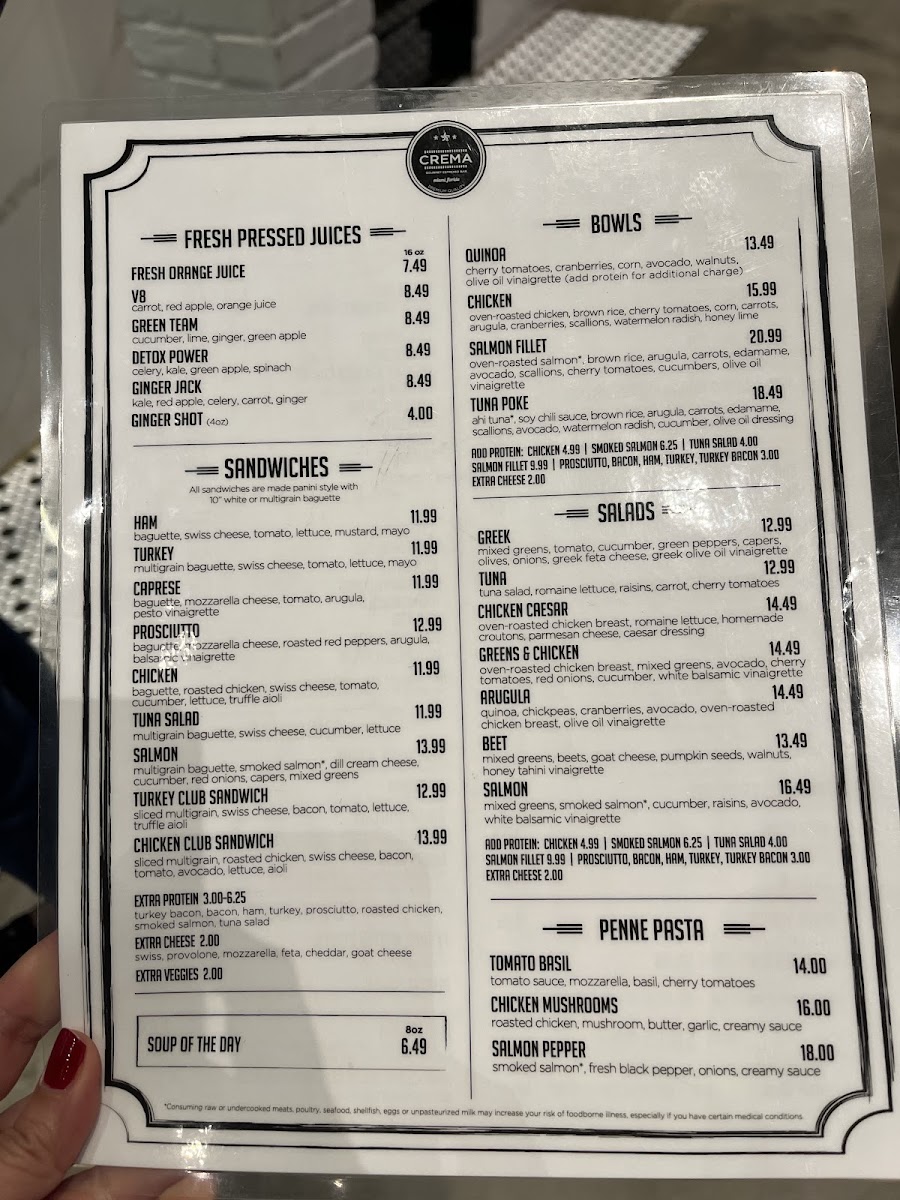Crema Gourmet Photo Menu 7