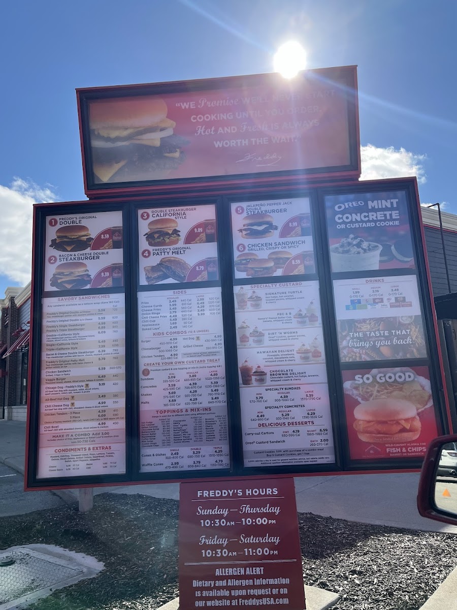 Freddy's Frozen Custard & Steakburgers Photo Menu 4
