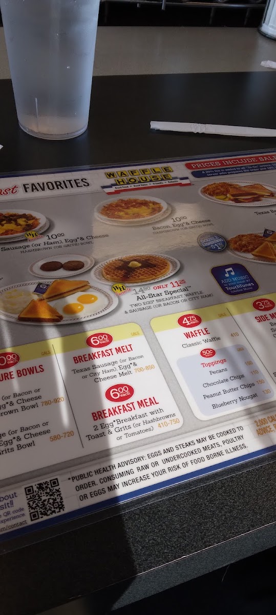 Waffle House Photo Menu 1