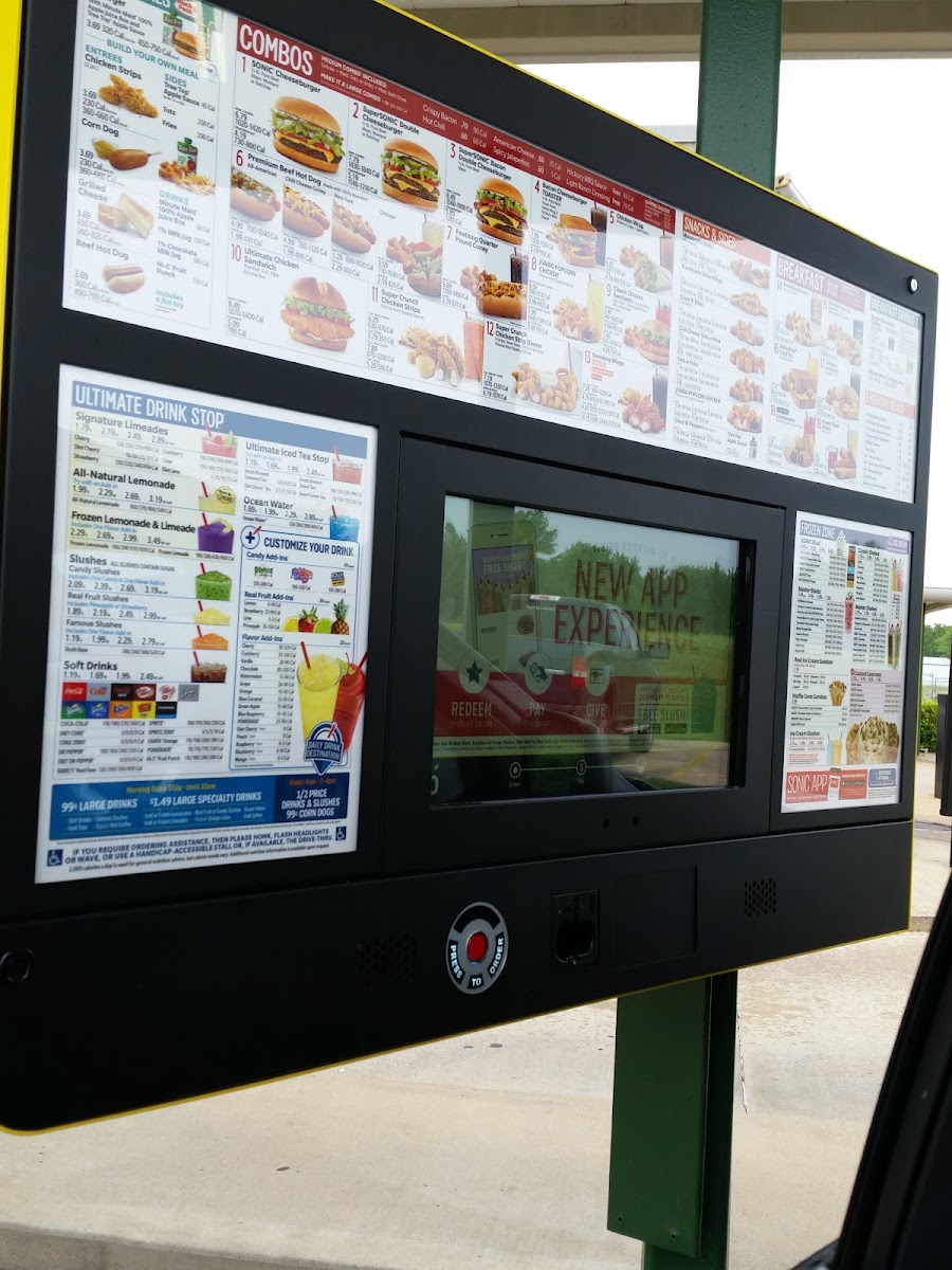 Sonic Drive-In Photo Menu 1
