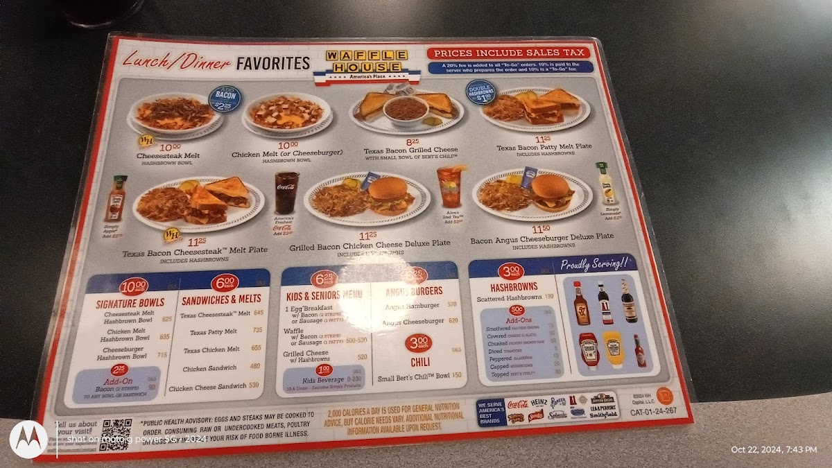 Waffle House Photo Menu 1