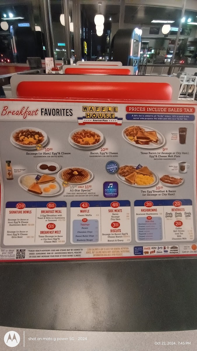 Waffle House Photo Menu 2