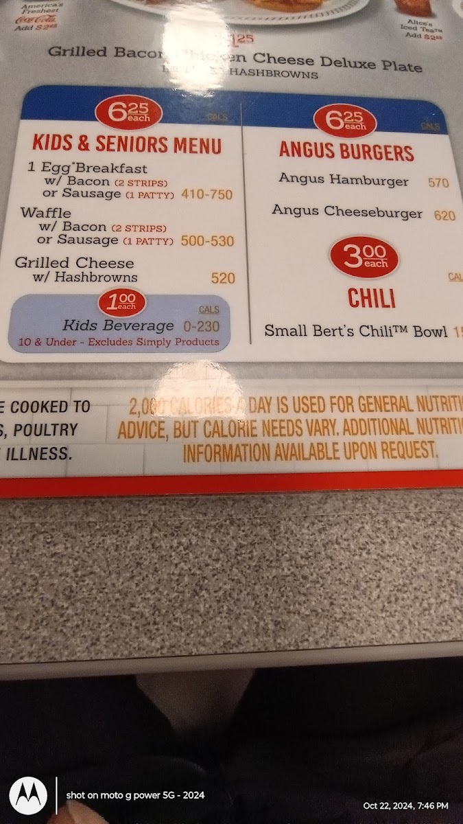 Waffle House Photo Menu 3