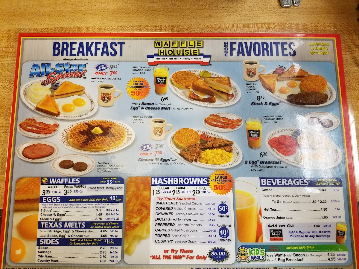 Waffle House Photo Menu 6