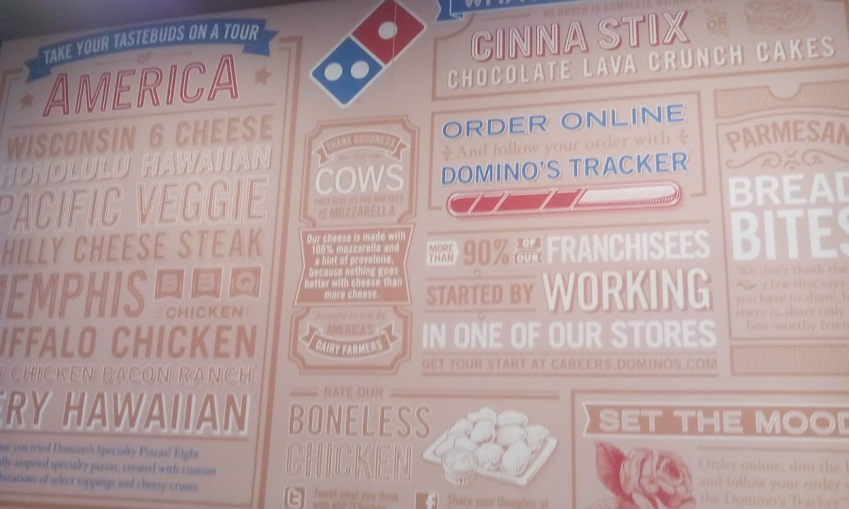 Domino's Pizza Photo Menu 2