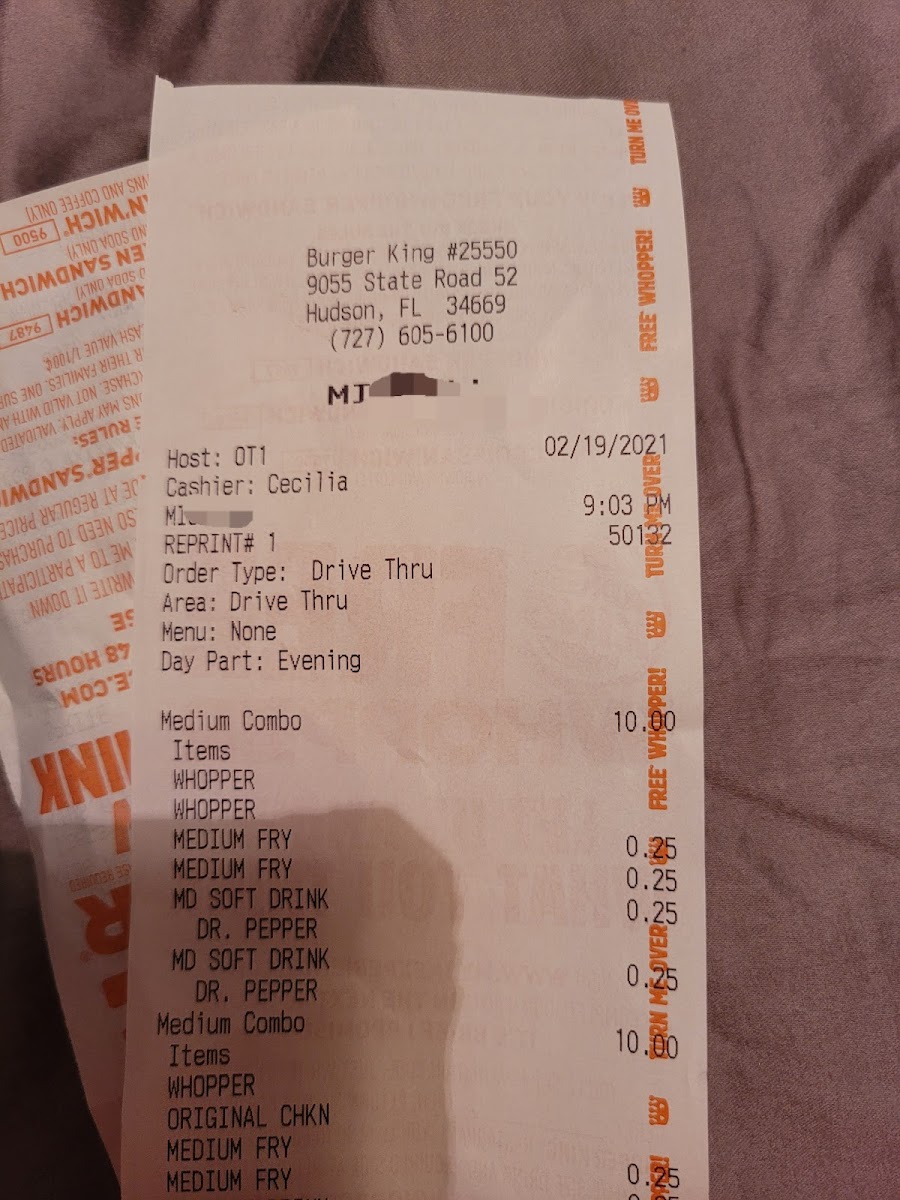 Burger King Photo Menu 6
