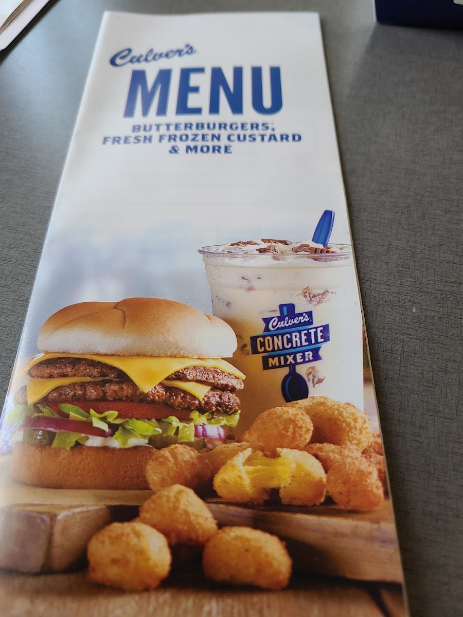 Culver’s Photo Menu 5
