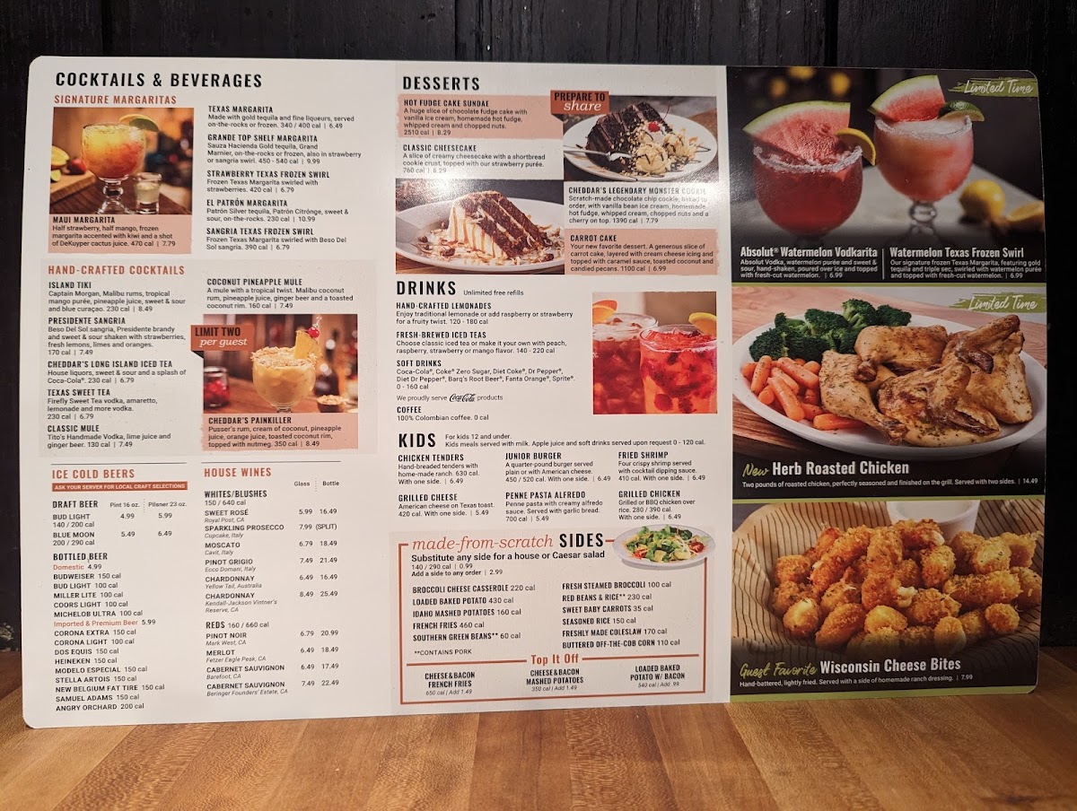 Cheddar's Scratch Kitchen Photo Menu 2