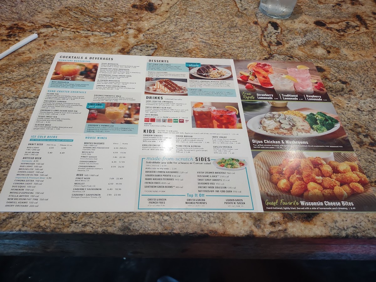 Cheddar's Scratch Kitchen Photo Menu 6