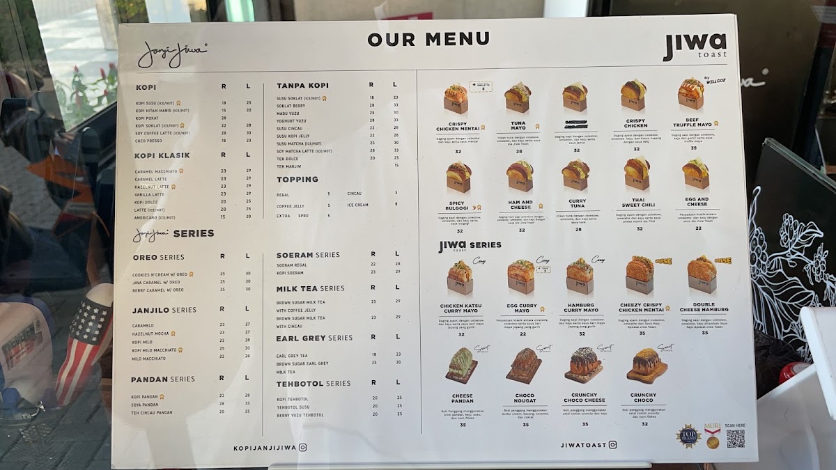 Kopi Janji Jiwa & Jiwa Toast Summarecon Emerald Karawang Photo Menu 2