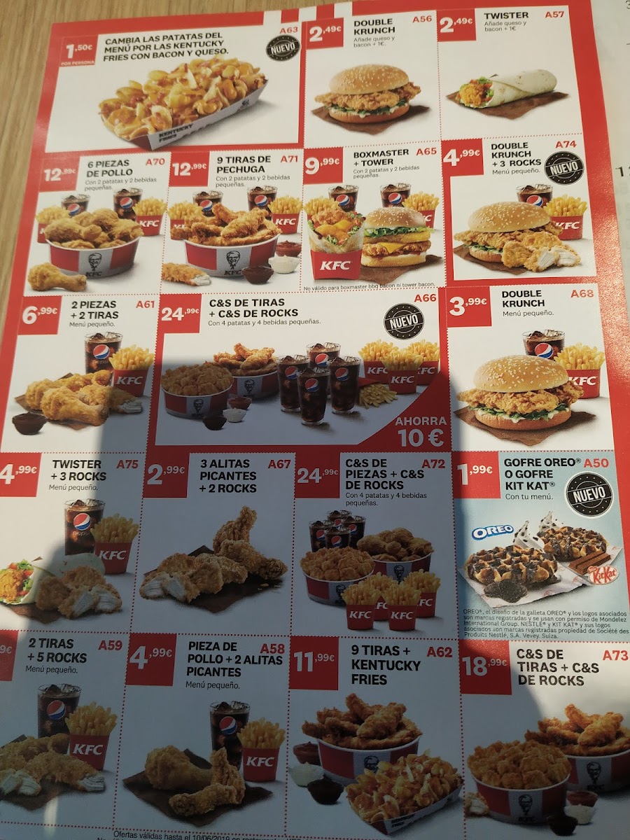 KFC Photo Menu 3