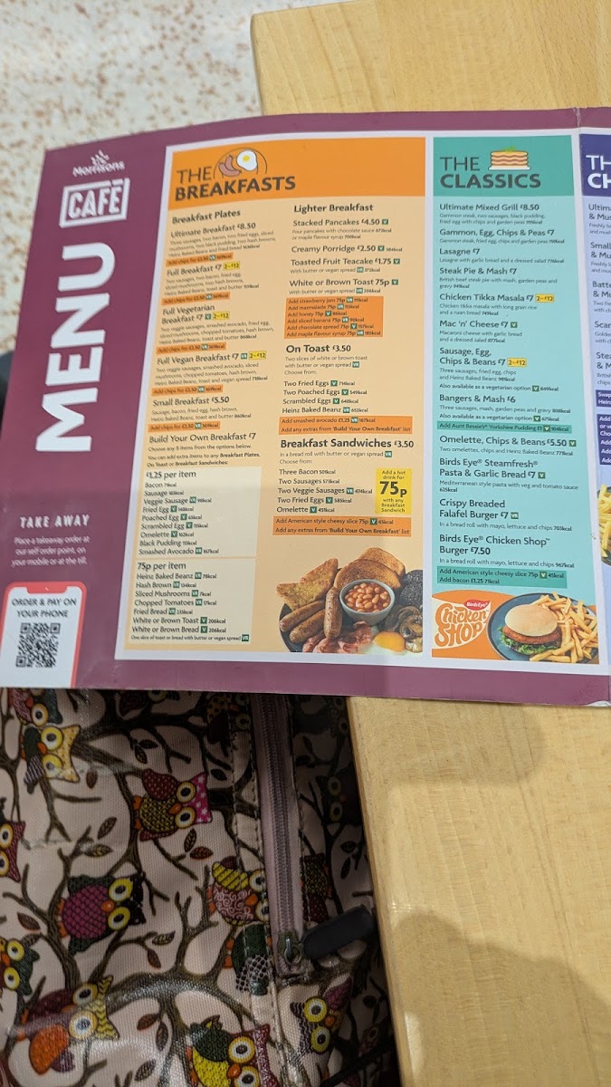 Morrisons Cafe Photo Menu 1