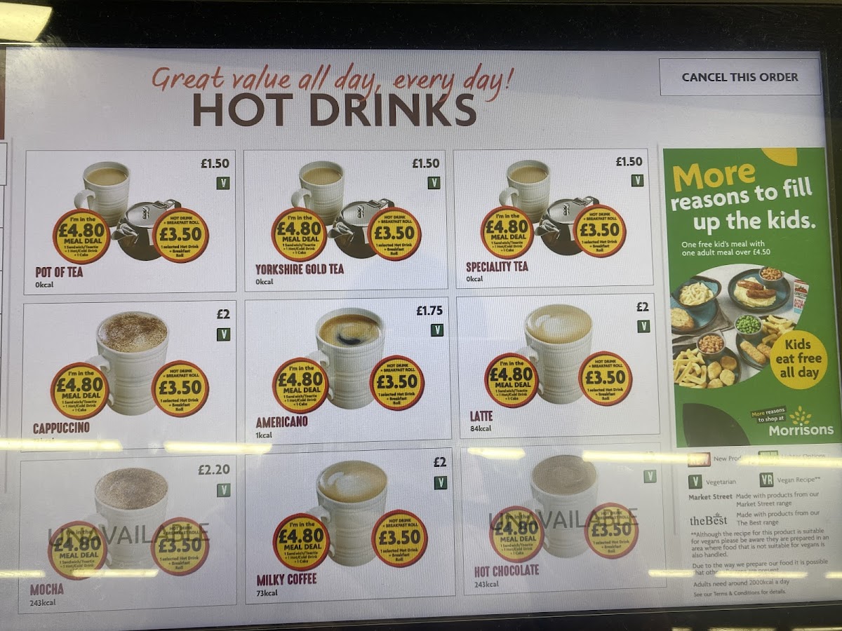 Morrisons Cafe Photo Menu 2