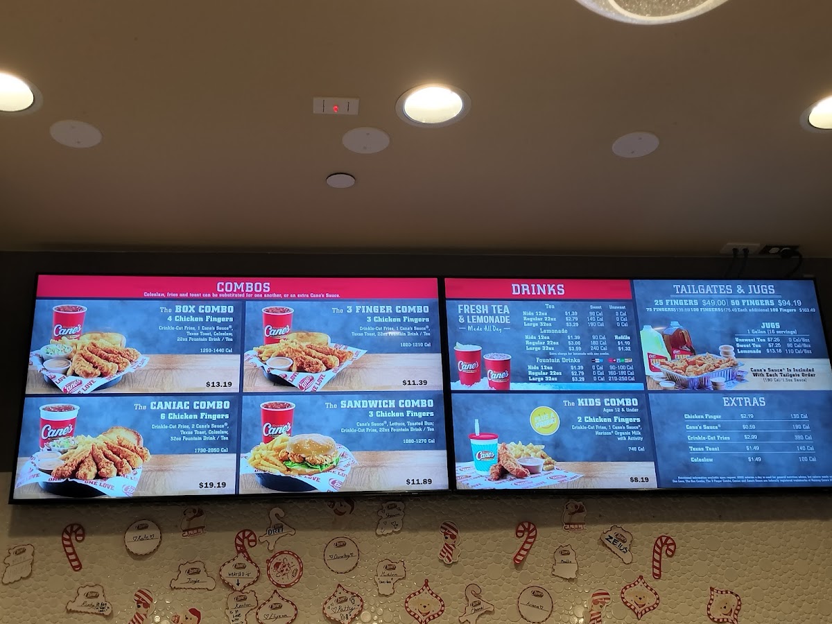 Raising Cane's Chicken Fingers Photo Menu 3