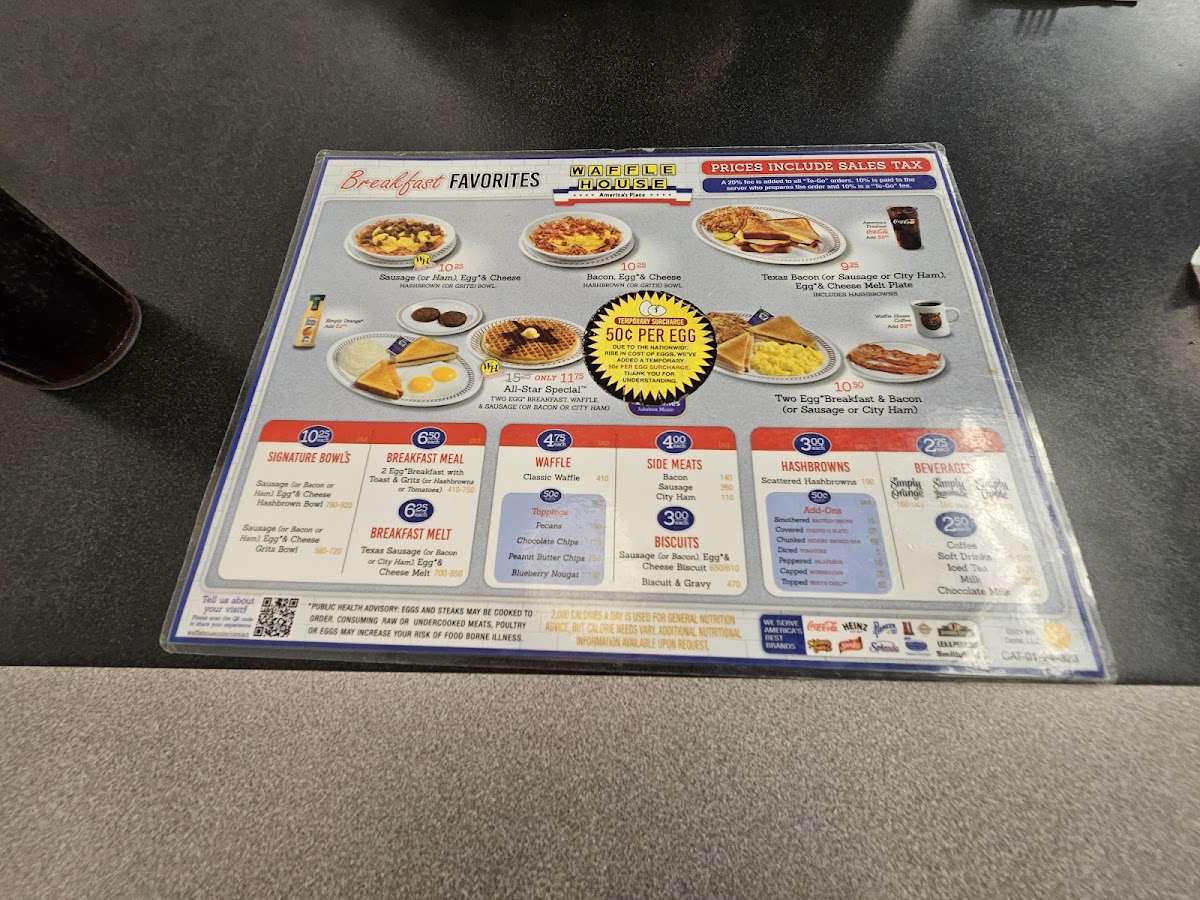 Waffle House Photo Menu 1