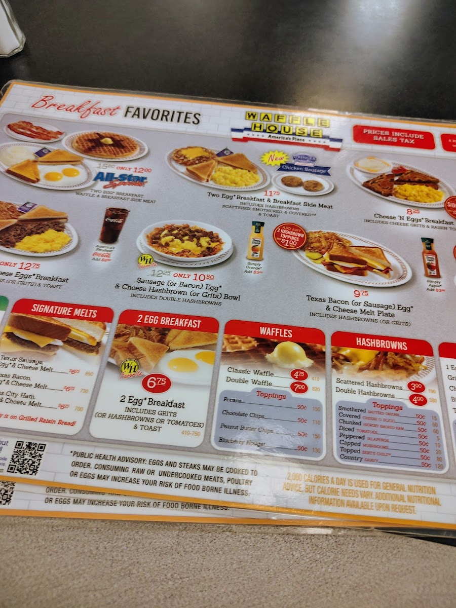 Waffle House Photo Menu 2