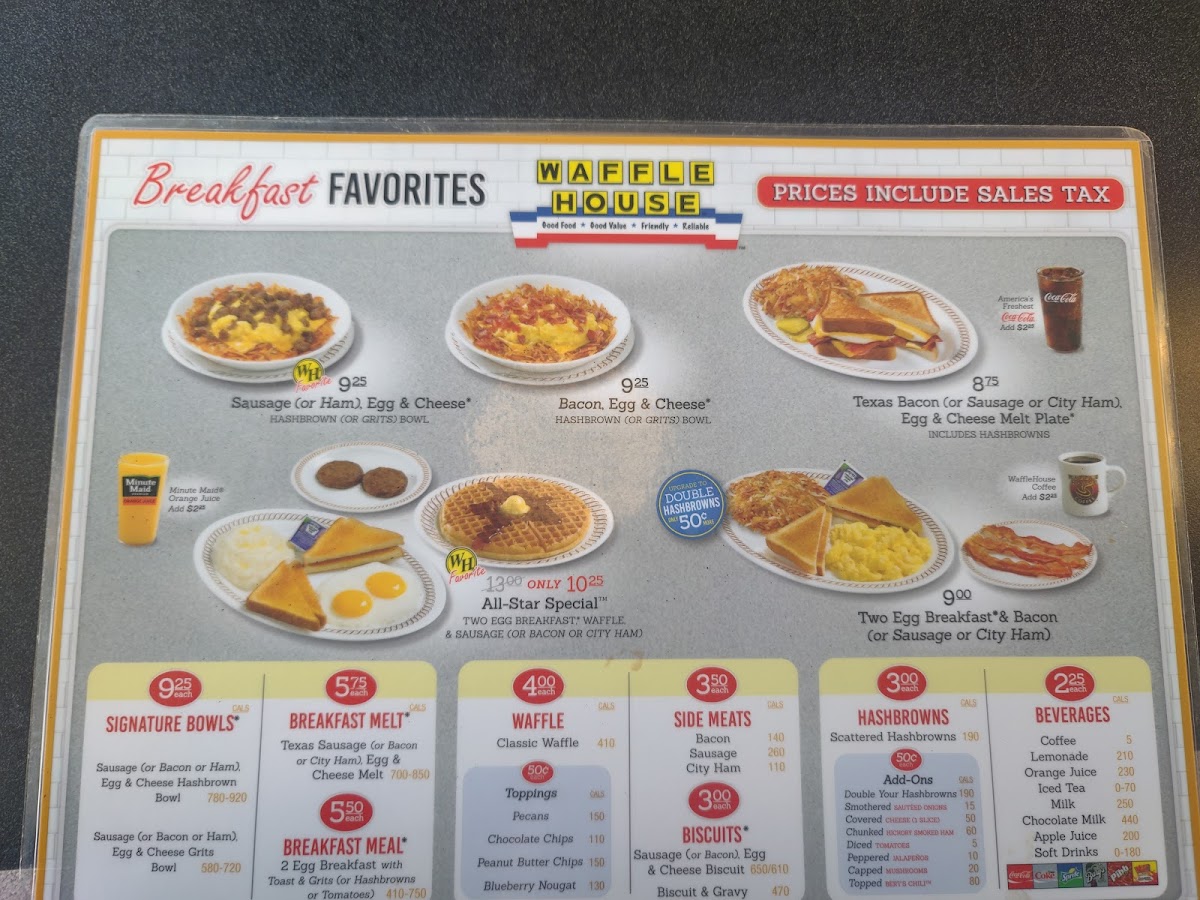 Waffle House Photo Menu 3