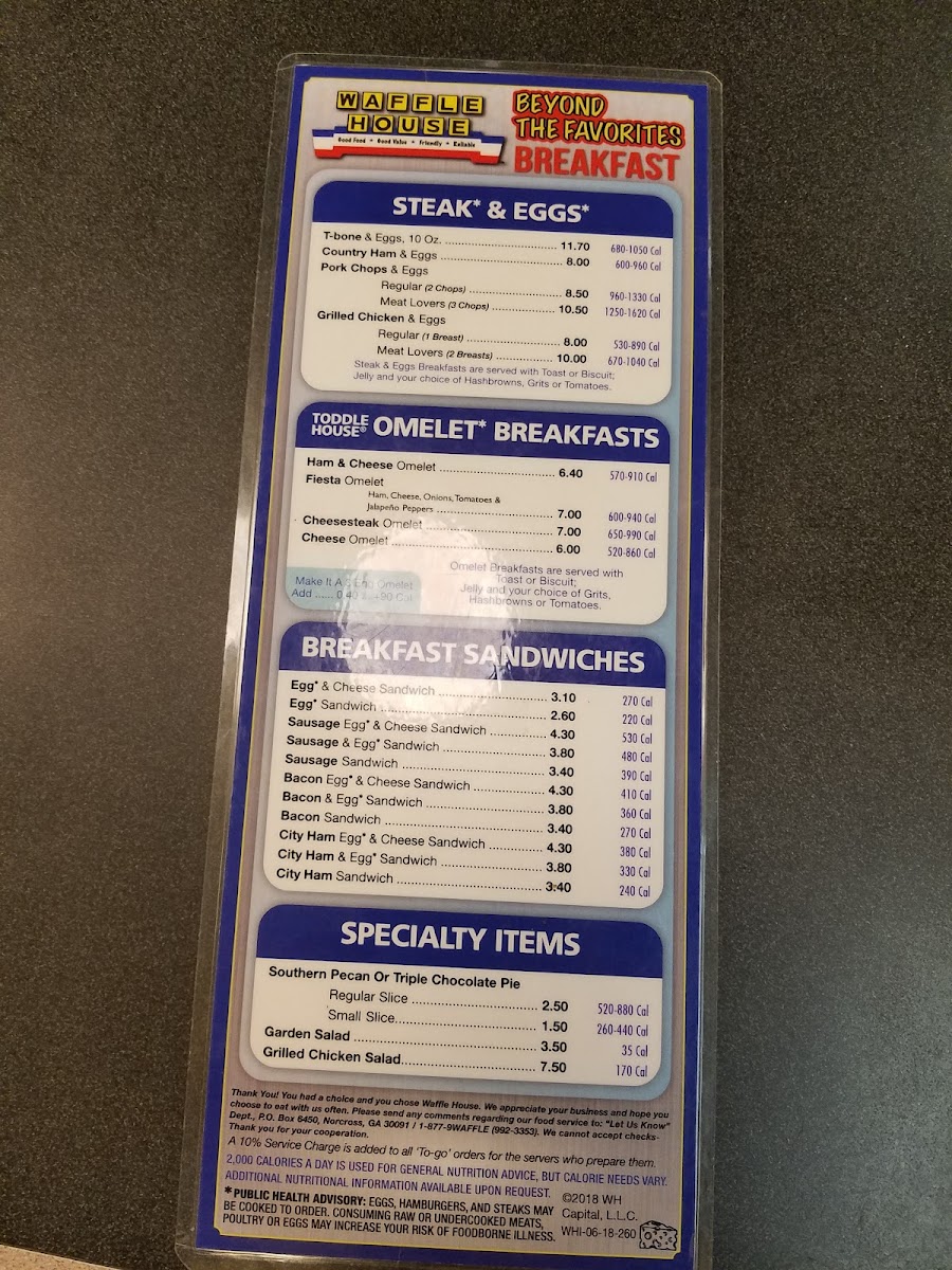 Waffle House Photo Menu 4