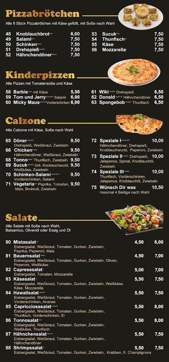 Milano Pizzeria Photo Menu 2