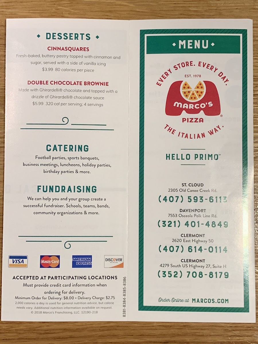 Marco's Pizza Photo Menu 1