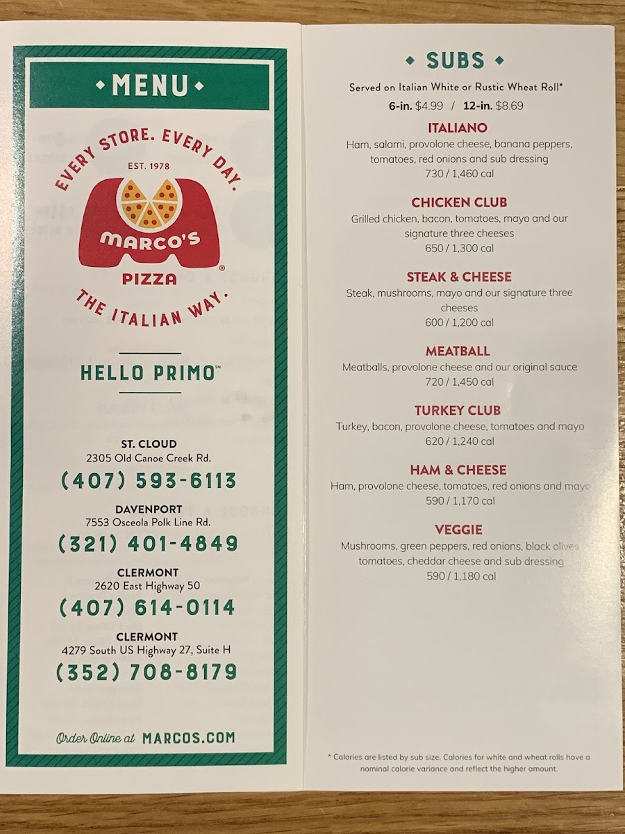 Marco's Pizza Photo Menu 2