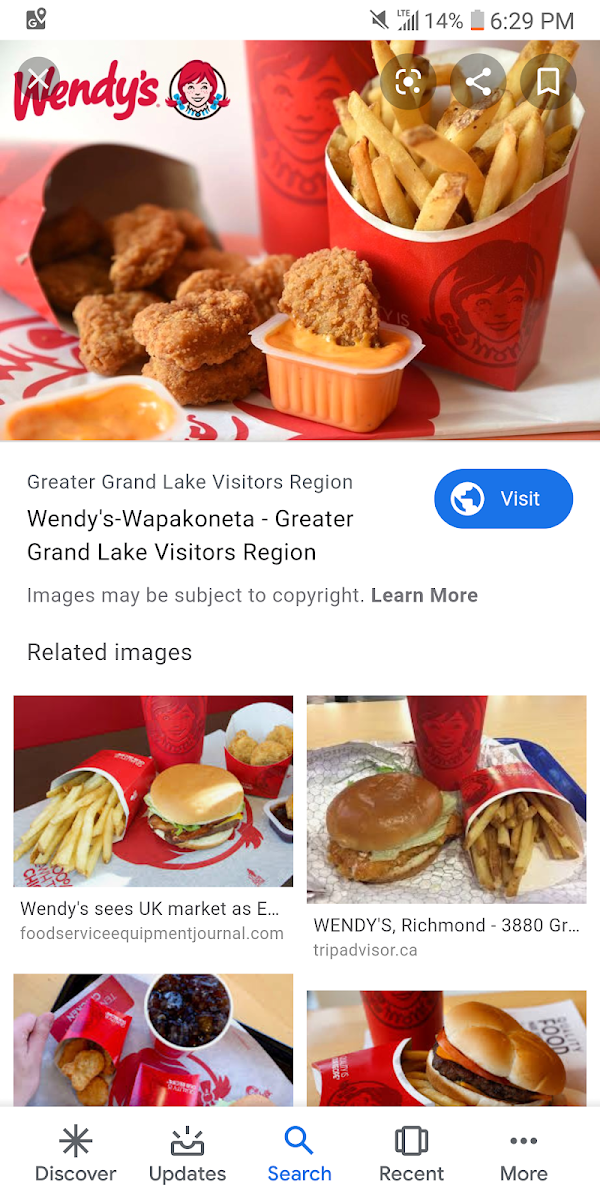 Wendy's Photo Menu 1