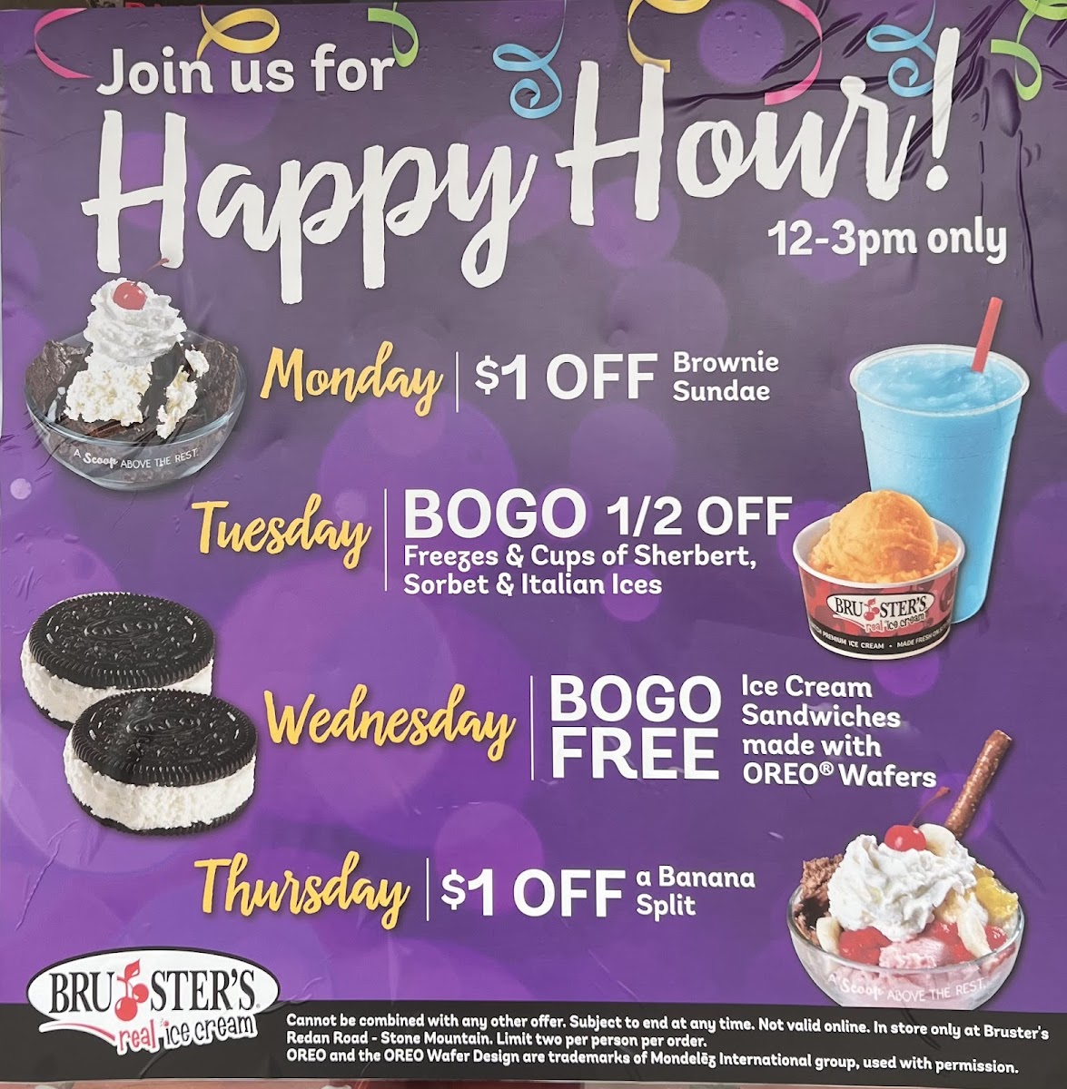 Bruster's Real Ice Cream Photo Menu 1