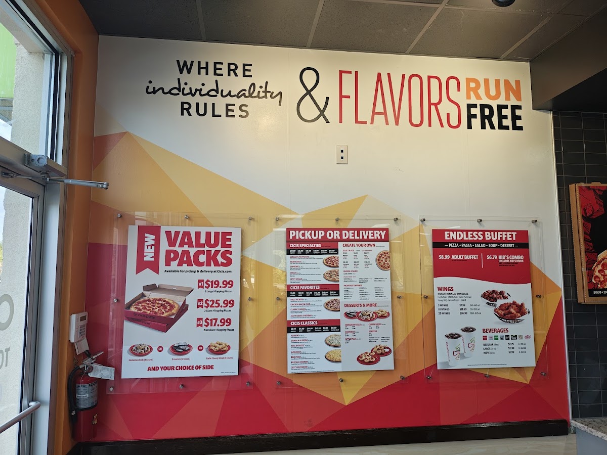 Cicis Pizza Photo Menu 2