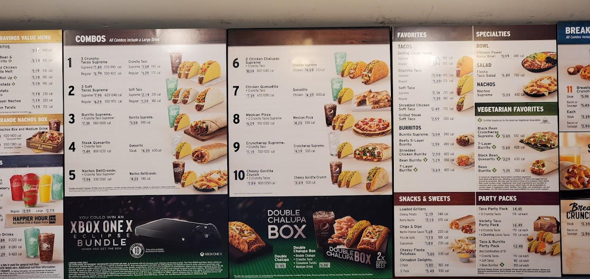Taco Bell Photo Menu 2