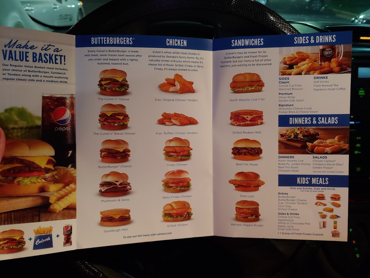 Culver’s Photo Menu 5