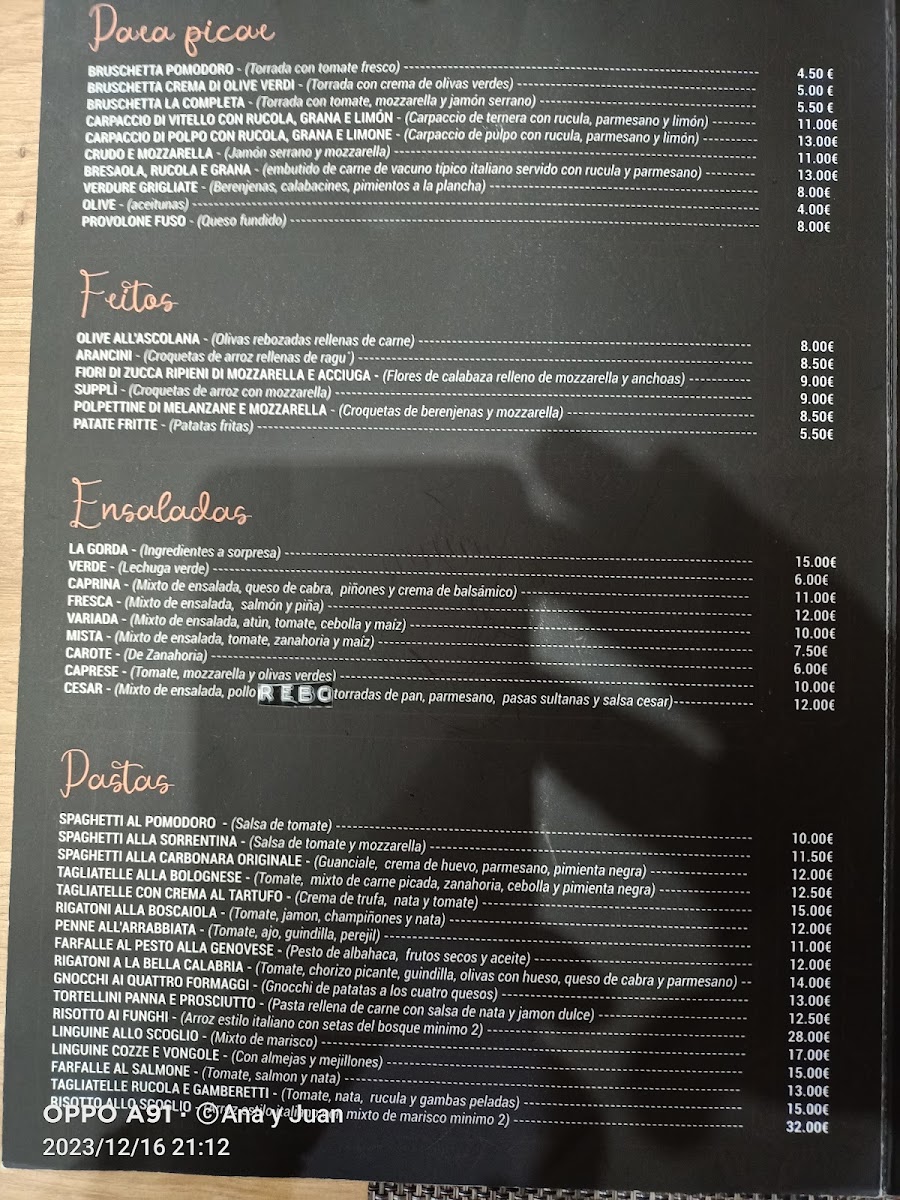Restaurant la Bella Calabria Photo Menu 4