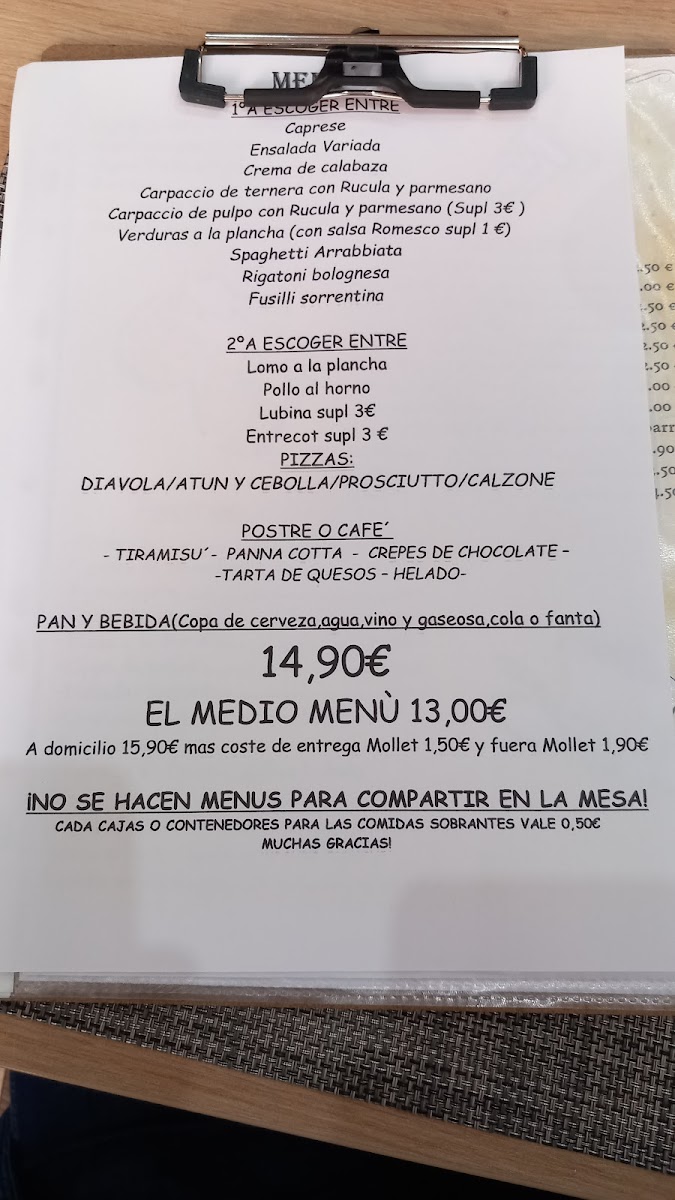 Restaurant la Bella Calabria Photo Menu 8