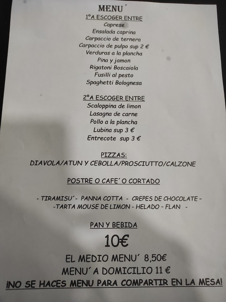 Restaurant la Bella Calabria Photo Menu 9