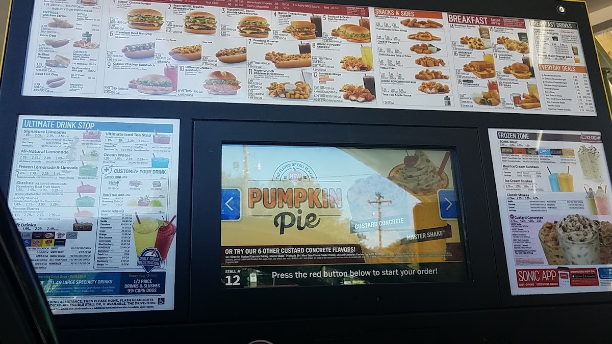 Sonic Drive-In Photo Menu 2
