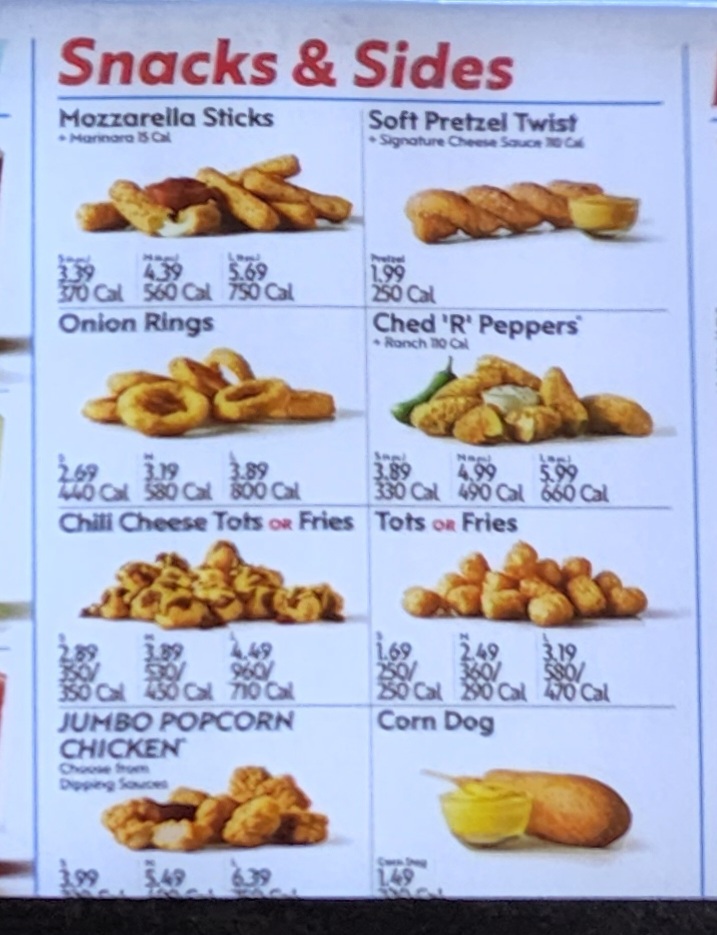 Sonic Drive-In Photo Menu 3