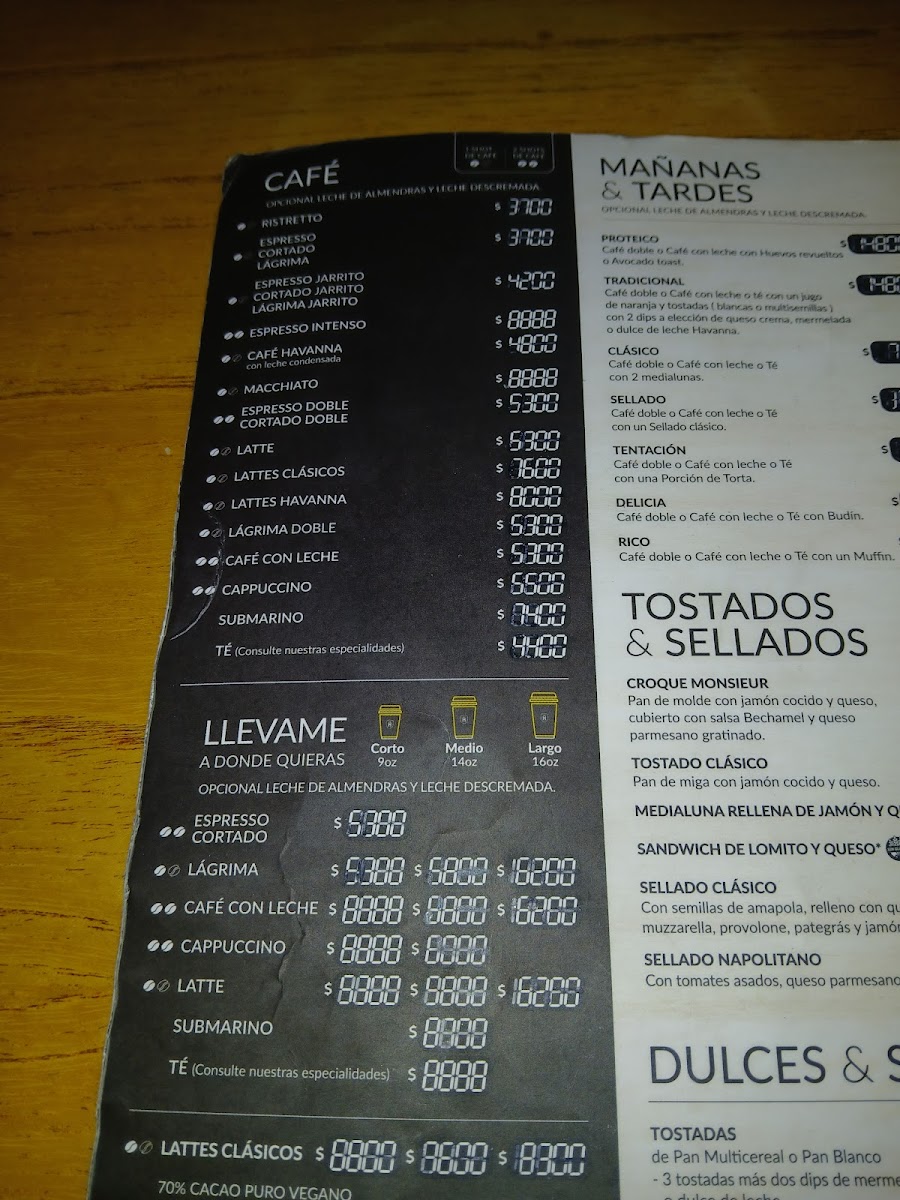 Havanna Photo Menu 3