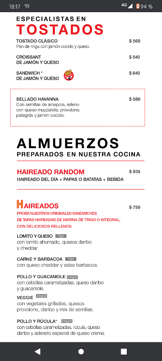 Havanna Photo Menu 7