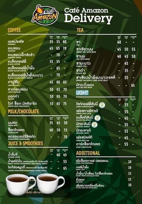 Café Amazon สาขา ตลาดจักราช Photo Menu 1