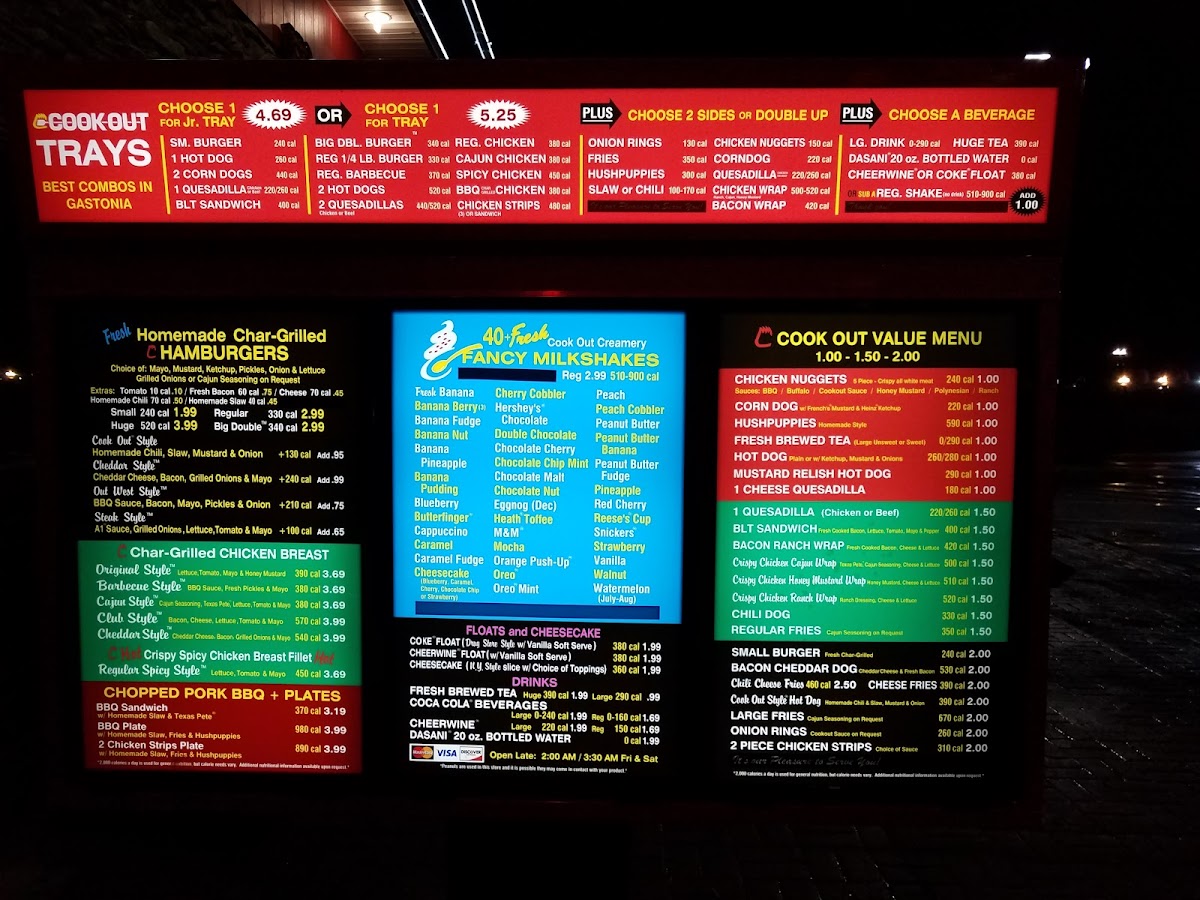 Cook Out Photo Menu 1