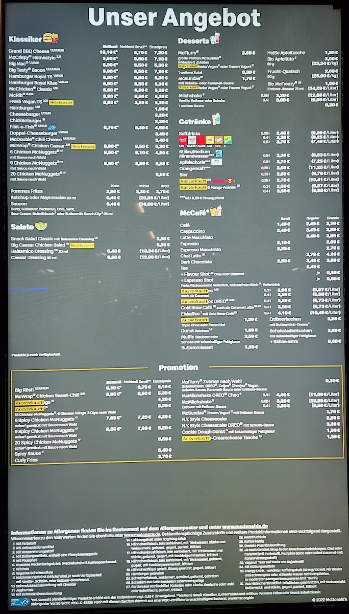 McDonald's Photo Menu 1