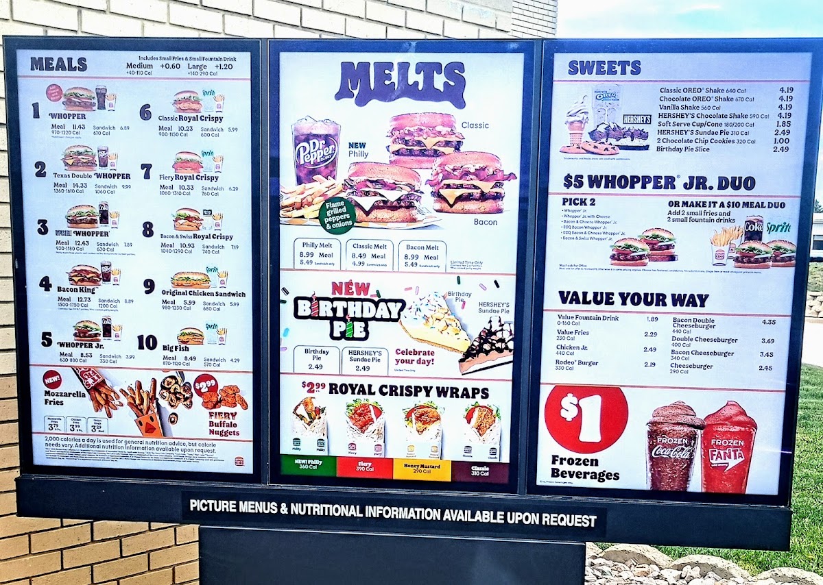 Burger King Photo Menu 1