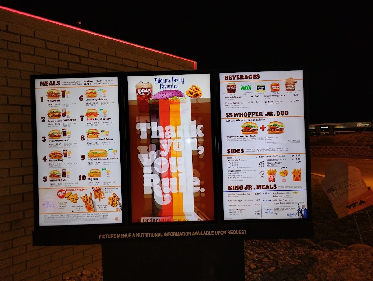 Burger King Photo Menu 2