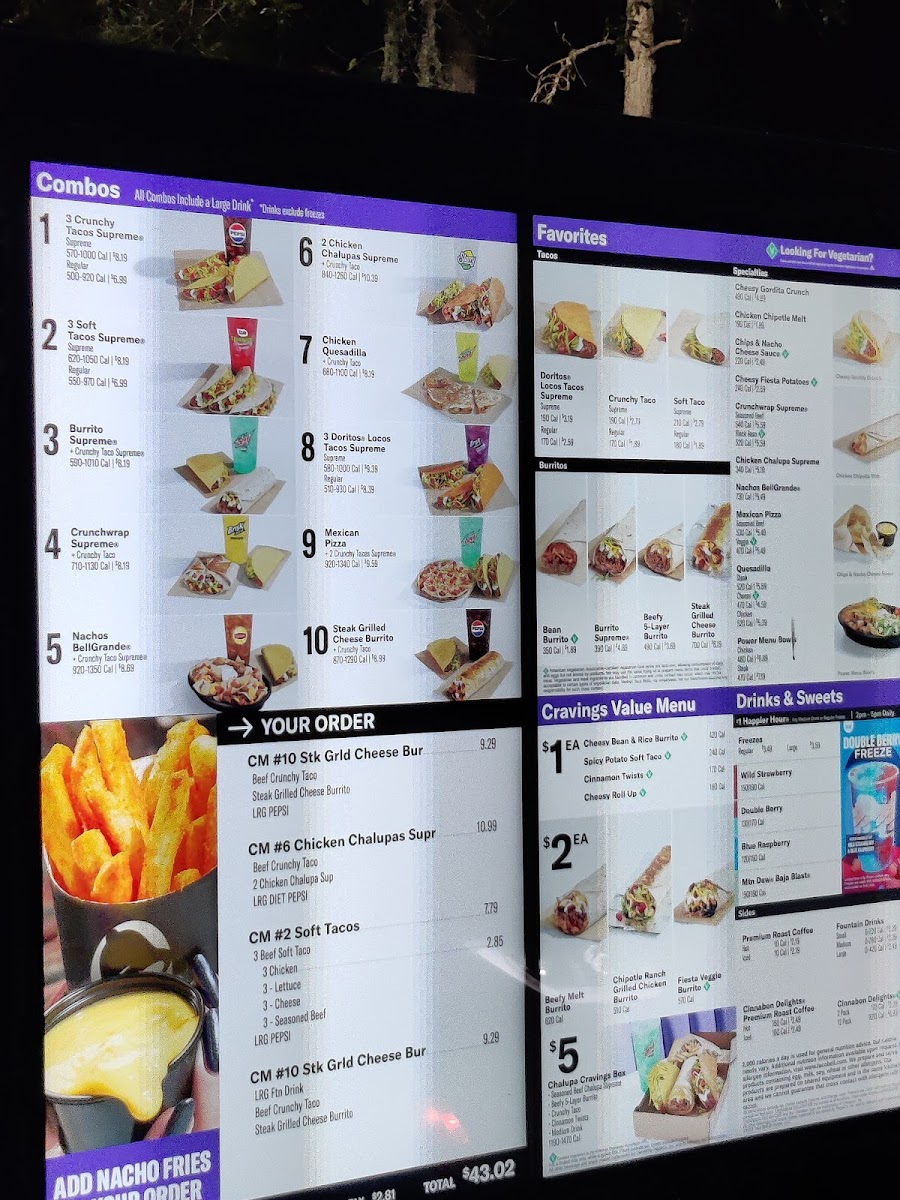 Taco Bell Photo Menu 2
