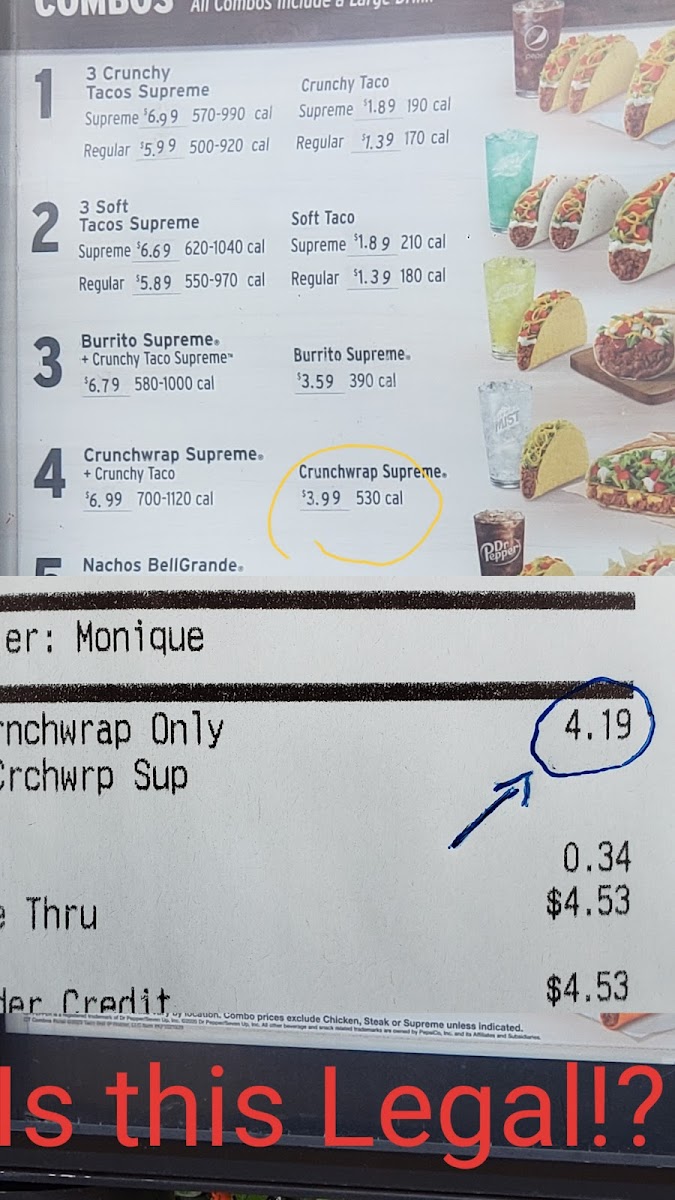 Taco Bell Photo Menu 2