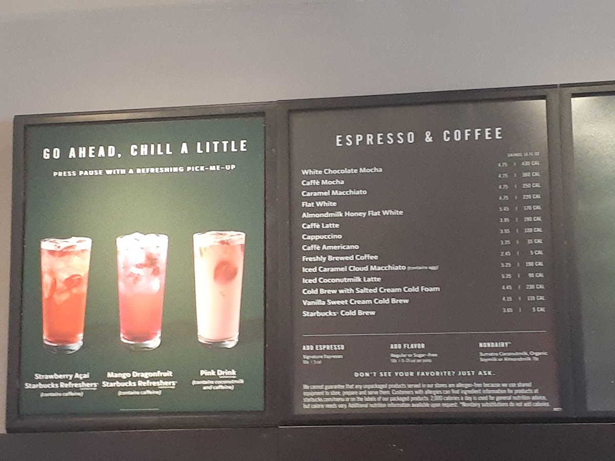 Starbucks Photo Menu 1