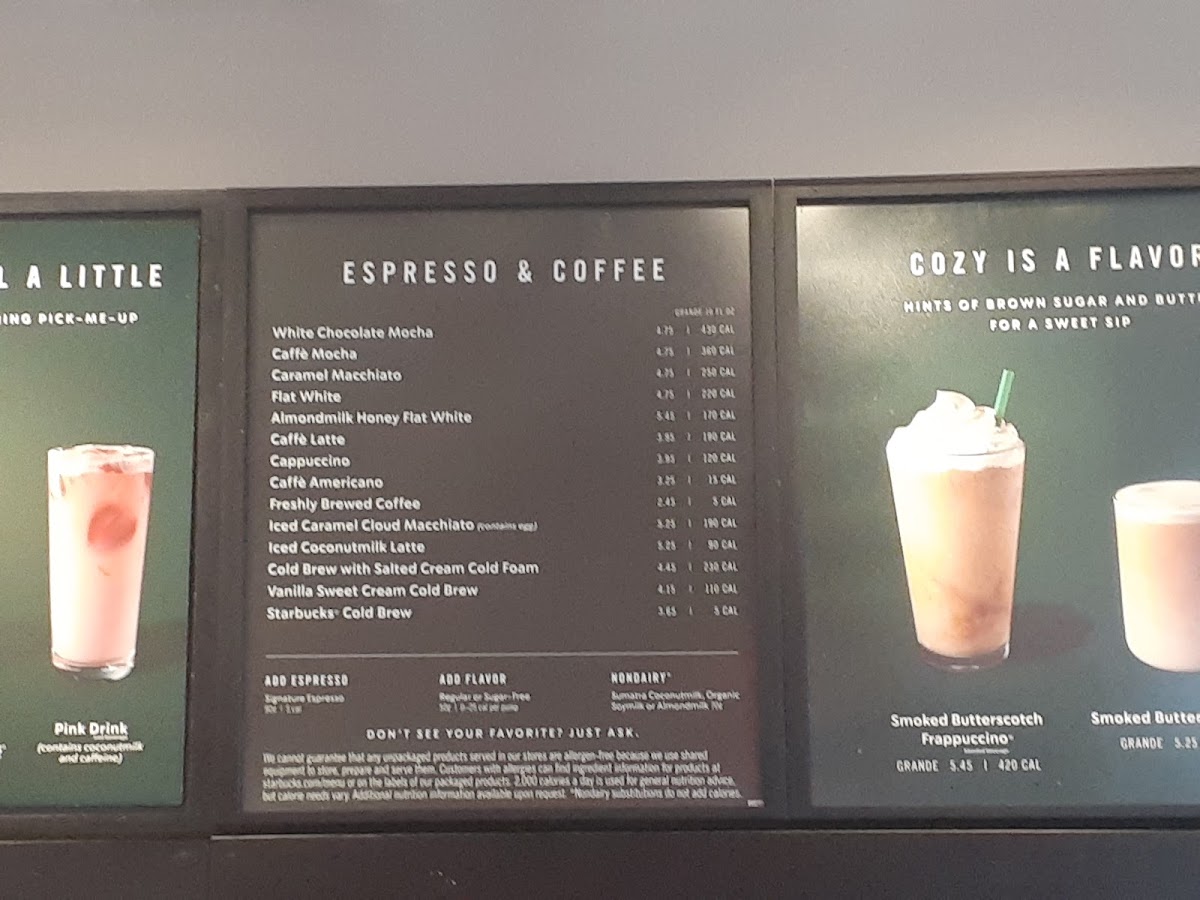 Starbucks Photo Menu 5
