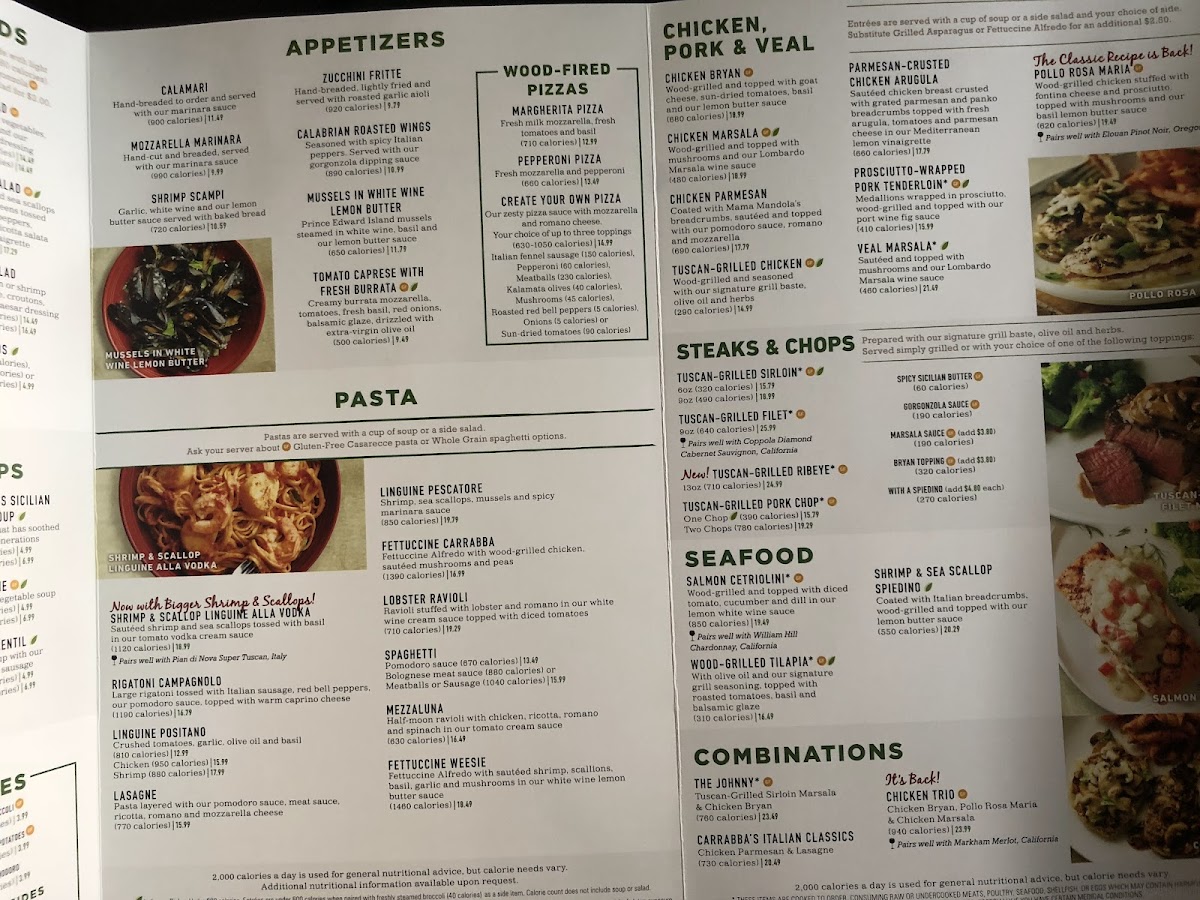 Carrabba's Italian Grill Photo Menu 10
