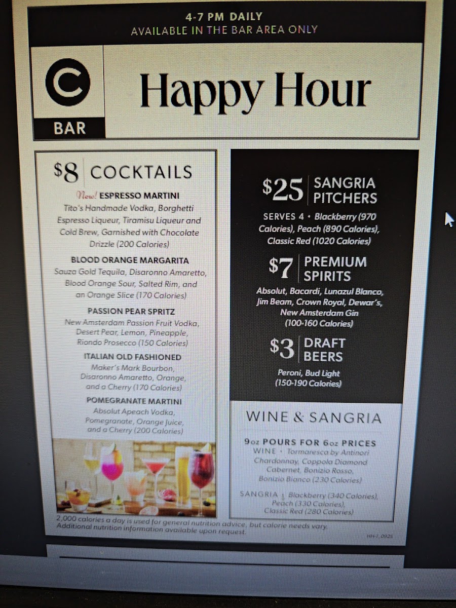 Carrabba's Italian Grill Photo Menu 2