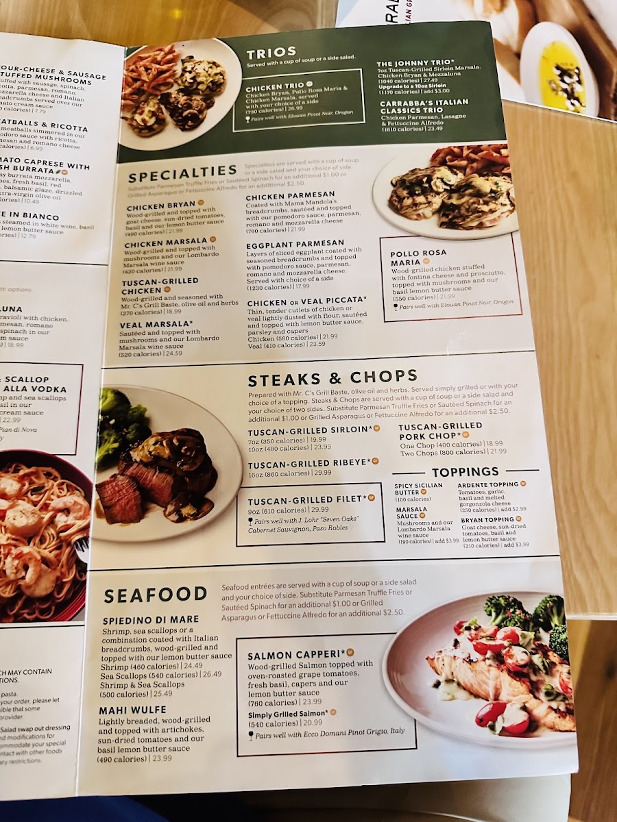 Carrabba's Italian Grill Photo Menu 5